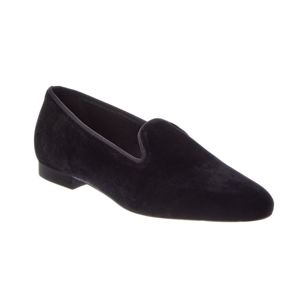 Toteme Velvet Leather Loafer, Black